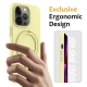 For iPhone 13 Pro Max Liquid Silicone MagSafe Magnetic Phone Case with Ring Holder(Yellow)