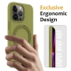 For iPhone 16 Pro Max Liquid Silicone MagSafe Magnetic Phone Case with Ring Holder(Willow Green)