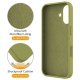 For iPhone 16 Plus Liquid Silicone MagSafe Magnetic Phone Case with Ring Holder(Willow Green)