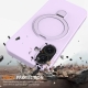 For iPhone 16 Plus Liquid Silicone MagSafe Magnetic Phone Case with Ring Holder(Lilac Purple)