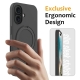 For iPhone 16 Liquid Silicone MagSafe Magnetic Phone Case with Ring Holder(Carbon Black)