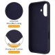 For iPhone 16 Liquid Silicone MagSafe Magnetic Phone Case with Ring Holder(Midnight Blue)