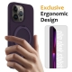 For iPhone 15 Pro Liquid Silicone MagSafe Magnetic Phone Case with Ring Holder(Purple)