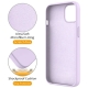 For iPhone 15 Liquid Silicone MagSafe Magnetic Phone Case with Ring Holder(Lilac Purple)