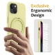 For iPhone 13 Liquid Silicone MagSafe Magnetic Phone Case with Ring Holder(Yellow)