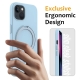 For iPhone 15 Liquid Silicone MagSafe Magnetic Phone Case with Ring Holder(Sky Blue)