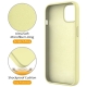 For iPhone 15 Liquid Silicone MagSafe Magnetic Phone Case with Ring Holder(Yellow)