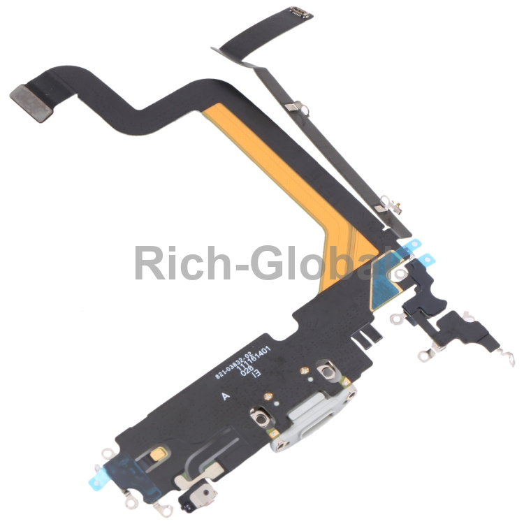 Replacement For Iphone 14 Pro Max Charging Port Flex Cable White Original 1330